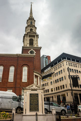 Fototapeta premium Park Street Church at downtown Boston