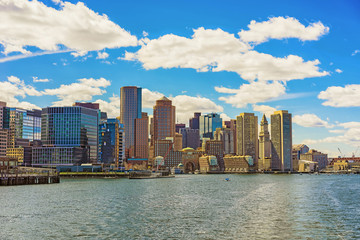 Fototapeta na wymiar Skyline of Boston during the sunny day