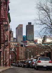 Fototapeta premium Snow Hill Street in North End neighborhood of Boston