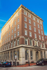 Beacon Hill neighborhood in downtown Boston in US