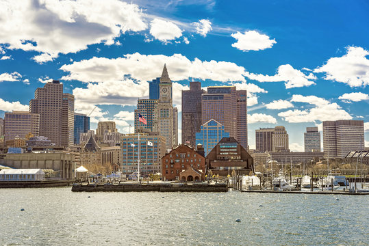 Long Wharf with Skyscrapers of Custom House and Financial District