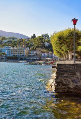 Waterfront of Ascona in Ticino of Switzerland