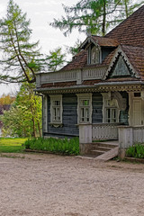 Old wooden house in Bialowieza National Park Poland