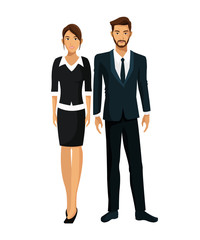 woman man teamwork together working vector illustration eps 10
