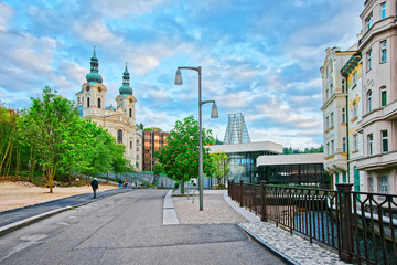 St Mary Magdalene Church and Promenade Karlovy Vary