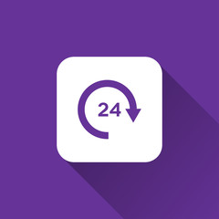 24 hours sign. icon design
