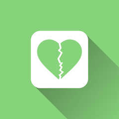 broken heart icon design