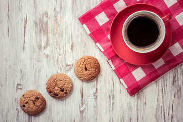 Cup of refreshing coffee