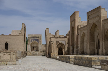 Fototapeta na wymiar City of the dead. Memorial complex, necropolis Chor-Bakr in Bukhara, Uzbekistan. UNESCO world Heritage