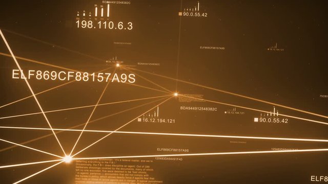 Orange Gold Dark Plexus Network Loopable