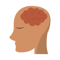 person head brain think vector illustration eps 10