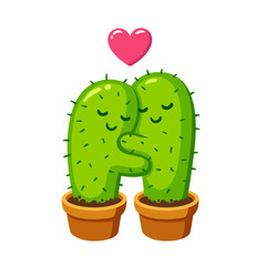 cactus hug illustration © sudowoodo