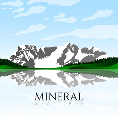 Mineral water illustration