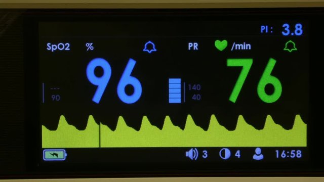 pulse oximeter working on