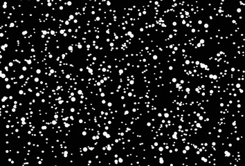Snow texture on black background. Design element. Vector illustration