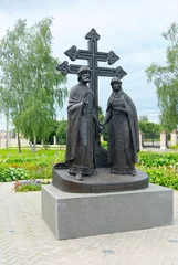 The City Of Veliky Novgorod. The monument to the Russian Orthodox saints Peter and Fevronia