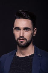 man fashion model headshot suit good looking