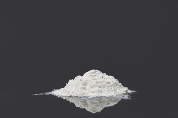 Pile of flour on a table