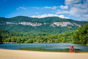 Beach on Lake Lure, in Lake Lure, North Carolina.