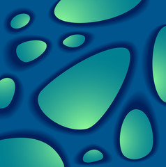 Abstract background from organic structure in dark blue and  green