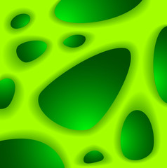 Abstract background from organic structure in light and dark green