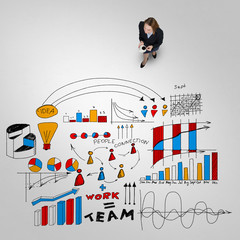 Businesswoman with coffee cup