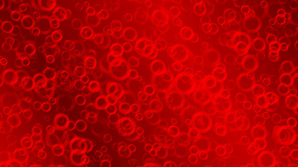 Red abstract background of small rings