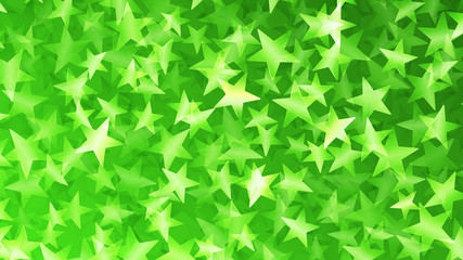 Green abstract background of small stars