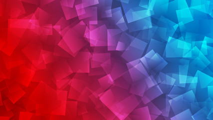 Abstract background of squares in red and blue colors