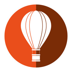 airballoon travel recreation adventure orange circle vector illustration eps 10