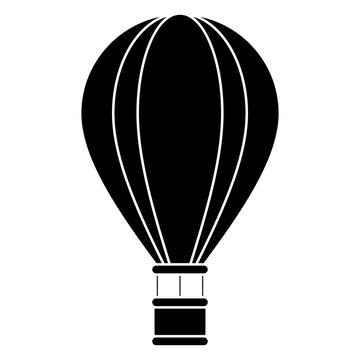 silhouette airballoon travel recreation adventure vector illustration eps 10