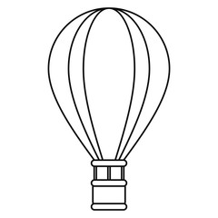 Obraz premium airballoon travel recreation adventure outline vector illustration eps 10