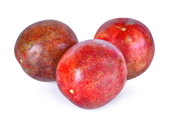 Passion fruit isolated on the white background