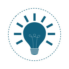 bulb light icon over white background. vector illustration