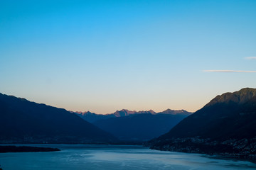 Mountains and lake in Switzerland