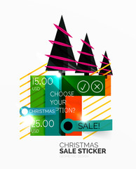 Obraz premium Shiny holiday New Year and Christmas sale banners