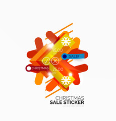 Christmas sale stickers and labels
