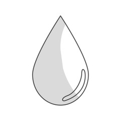 drop shape icon over white background. vector illustration