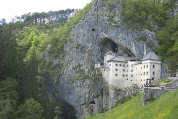 Predjama Castle, built in mouth of cave, near Postojna, Slovenia