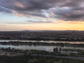 Sonnenuntergang &uuml;ber Wien