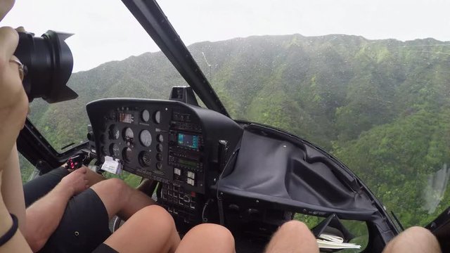 Aerial helicopter flying towards stunning vast mountain range