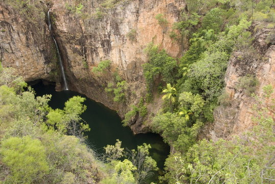 Tolmer Falls with deep plunge pool, Litchfield National Park, near Darwin, Northern Territory