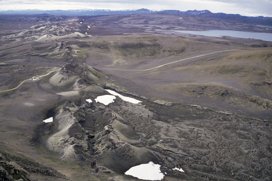Fissure vent with spatter cones, Laki Volcano, Iceland