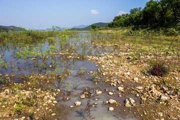 Reserved water at Hui Lan irrigation dam