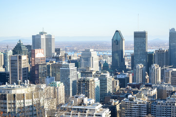 Montreal Skyline in winter