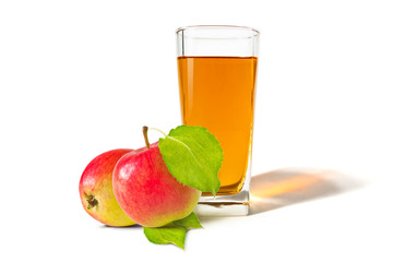 A glass of apple juice
