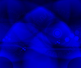 Engineering Gear Vector illustration Blue Background