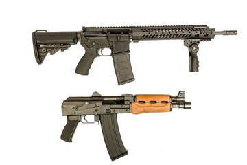 AR-15 and AK-47