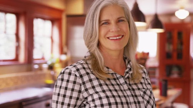 Portrait of an attractive mid aged white woman smiling