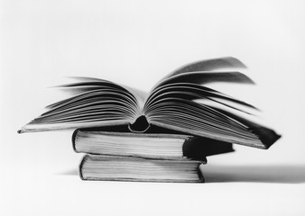 Open book (b&w)